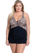 Profile by Gottex Wildthing Plus Size Underwire Halter Swimdress